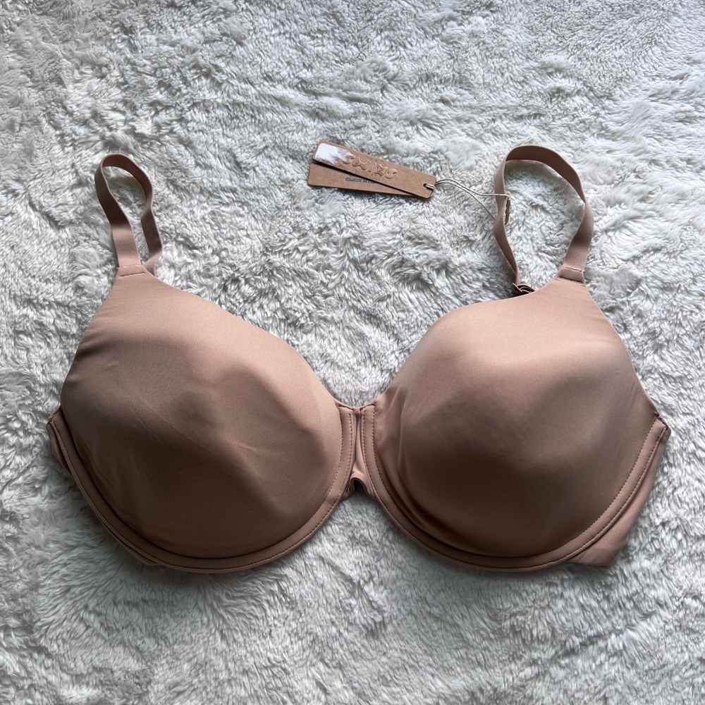 SKIMS Fits Everybody T-Shirt Demi Bra Clay Brown Size 32DDDD BR-UWR-2294 NEW